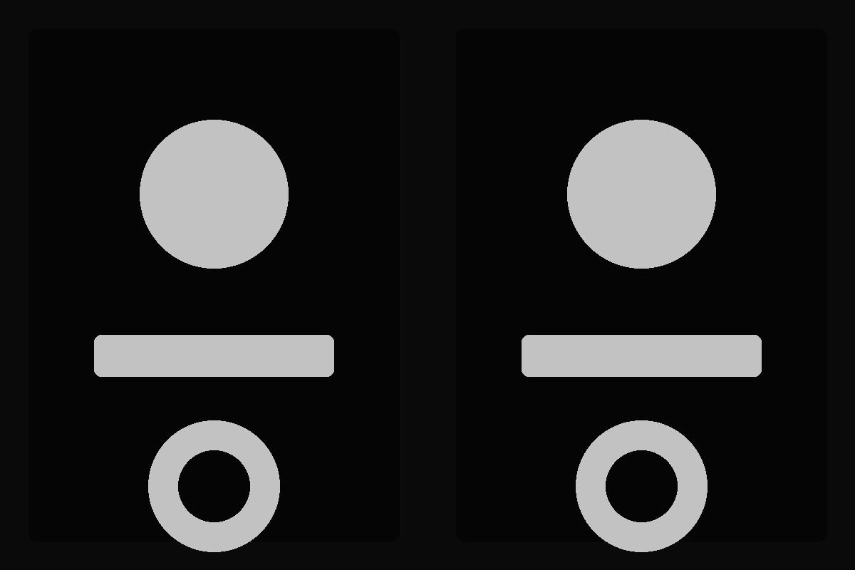 bright shapes on black, Halation 0 → 1, rendered by the plugin engine